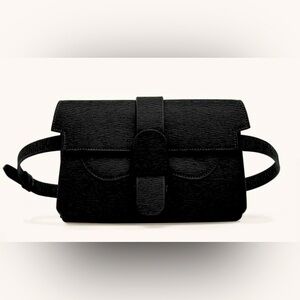 Senreve ARIA BELT BAG vegan black onyx gold hardware convertible five ways